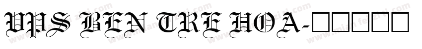VPS Ben Tre Hoa字体转换